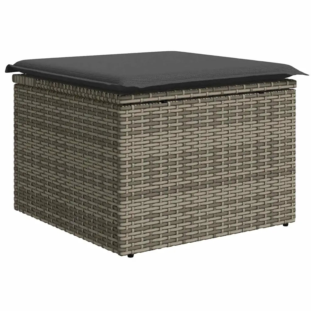 Set Divano da Giardino con cuscino 6 pcs Grigio Poly Rattan 3357362