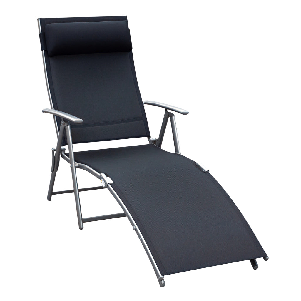 Sdraio pieghevole con cuscino e schienale regolabile ¨C Minimal ¨C Grigio