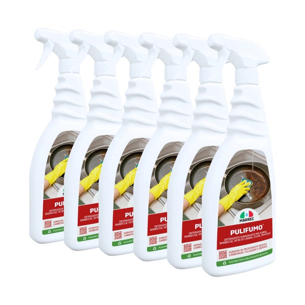 Detergente spray sgrassatore forte per pulizia ordinaria di forni, barbecue, stufe e pirofile MARBEC PULIFUMO® 750MLX6PZ