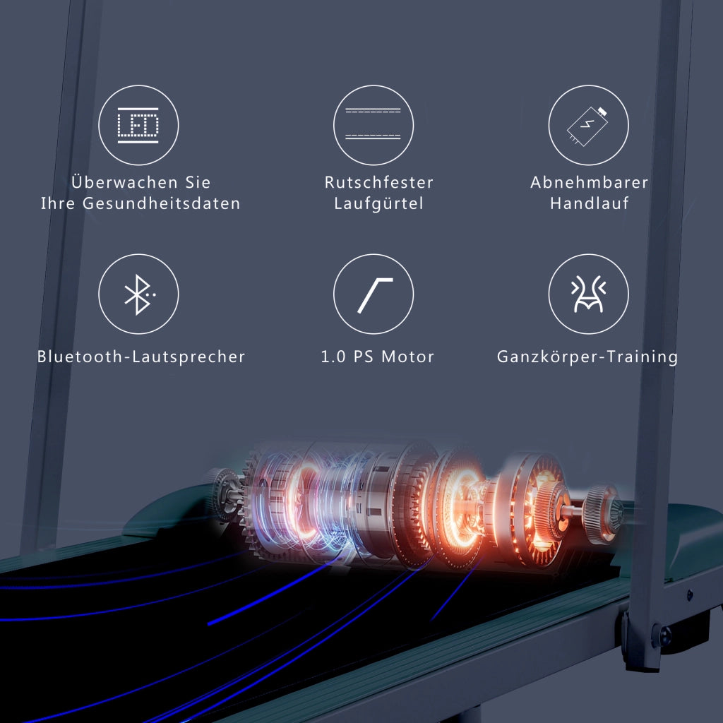 Tapis Roulant Pieghevole 2 in 1 con Bluetooth e Display LED ¨C MINIMAL ¨C 1-6 km/h