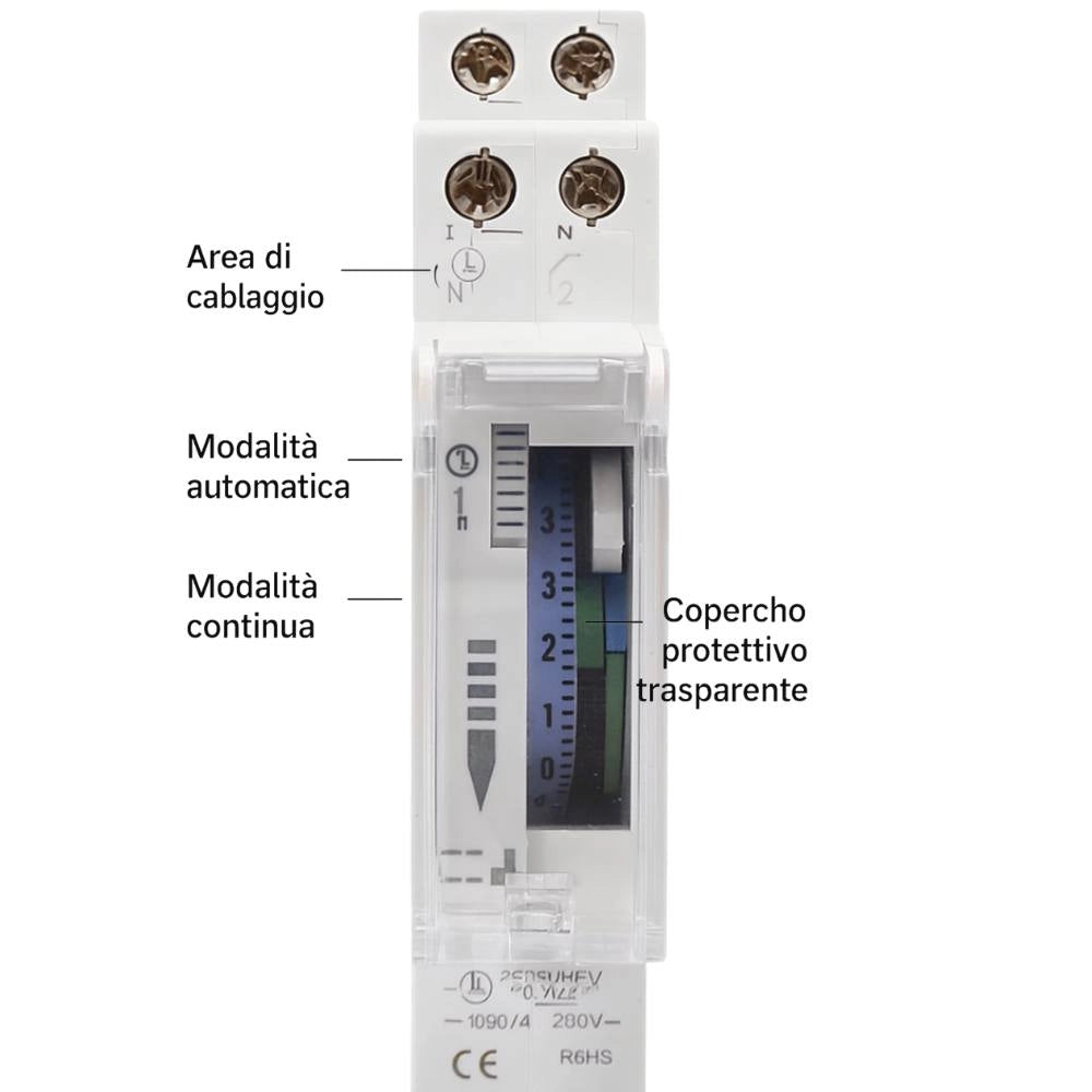 Interruttore orario analogico bravo 93003222 per guida din