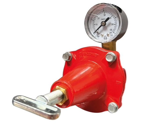 REGOLATORE GAS ALTA PRESSIONE PER GPL CON MANOMETRO KG 12   NOVACOMET