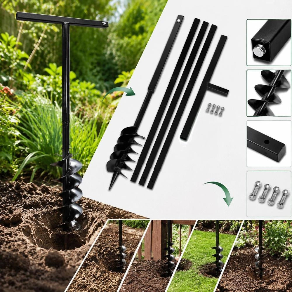 Earth Auger With Handle, 120 Mm Extension Tube, 5 M