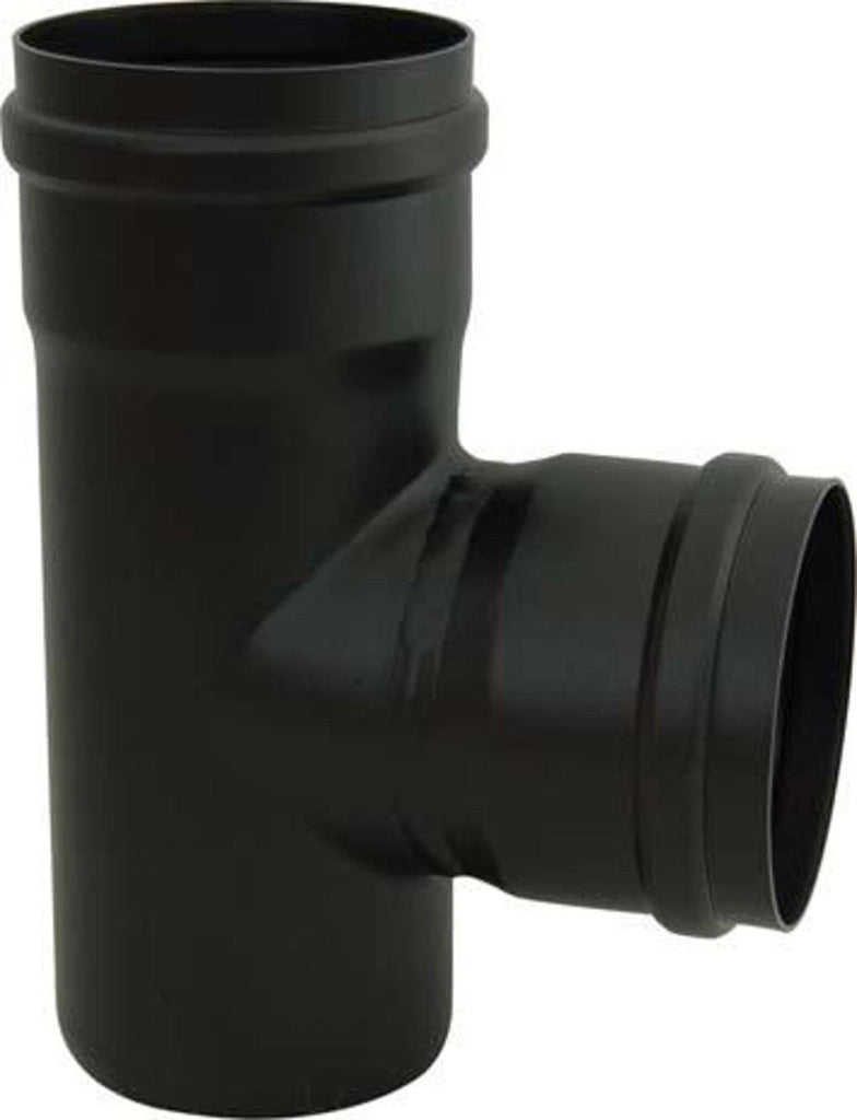 Tubi stufa a pellet acciaio mm 80 cm 25 50 100 curva 45° 90° T rosone condensa RACCORDO A T FFM 80 MM