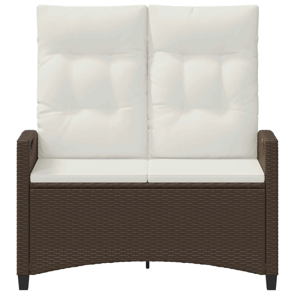 Panchina da giardino Marrone e Crema 105 x 60 x 112 cm