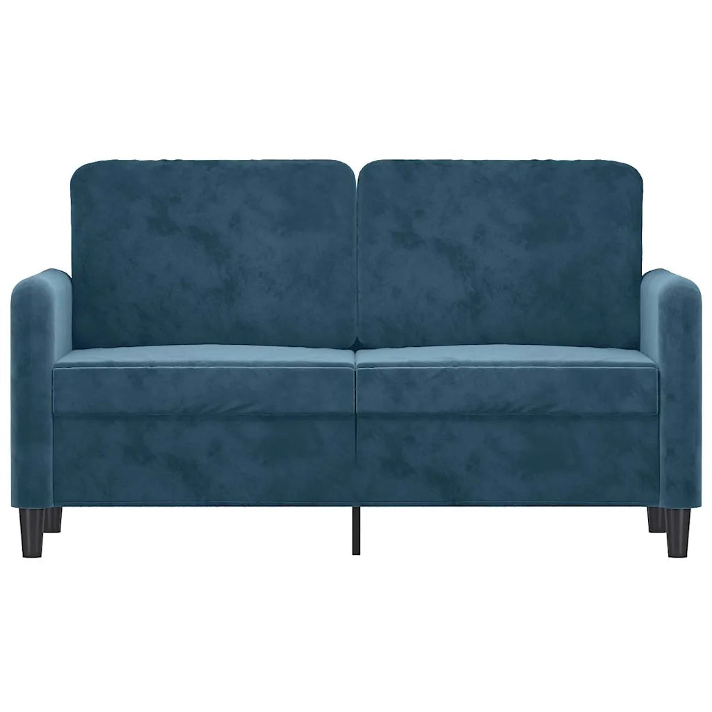 Divano a 2 Posti Blu 120 cm in Velluto 359441