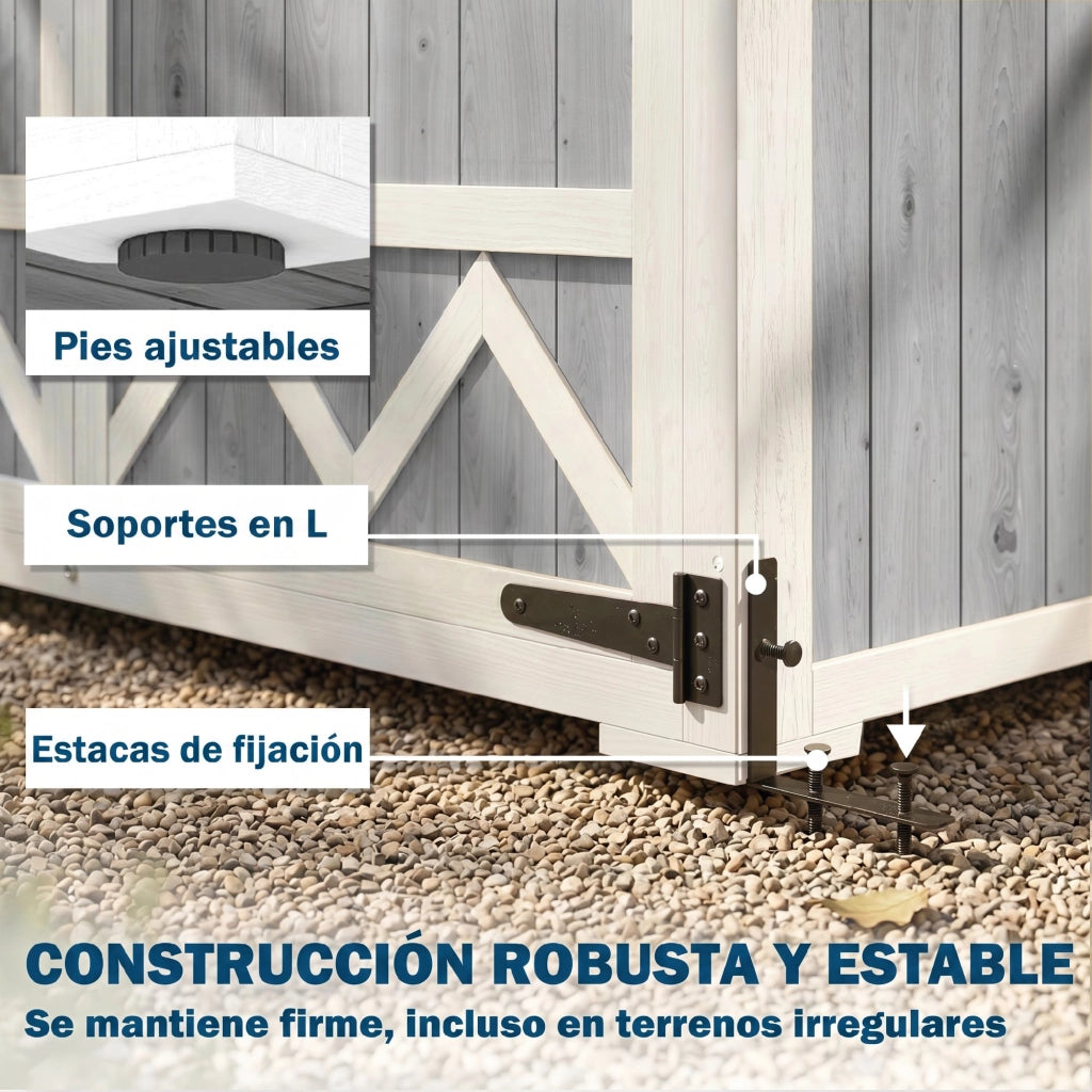 Armadio da Giardino in Legno ¨C Minimal ¨C Grigio 105x55x179 cm