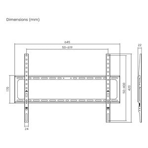 One For All TV BRACKET, TC FLAT, VESA 600