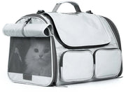 Porta gatti - Tas di trasporto per gatti - Cuscino di trasporto morbido - Conformità aerei garantita - Grande valigia per gatti - 4 finestre in vetro - Adatto per gatti e piccoli animali domestici - Capacità kg: 6kg