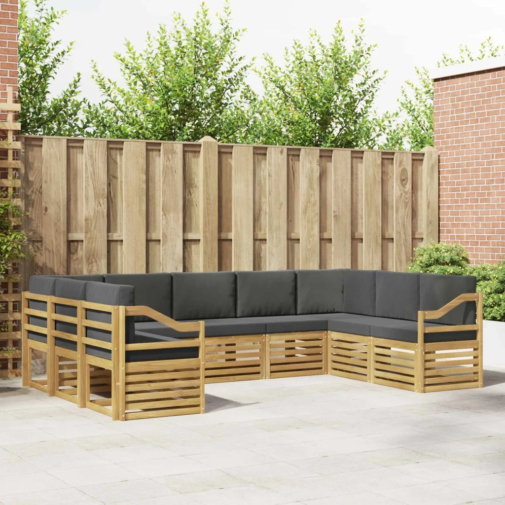 Set divano sezionale 9 pcs Bianco e Antracite 3392522