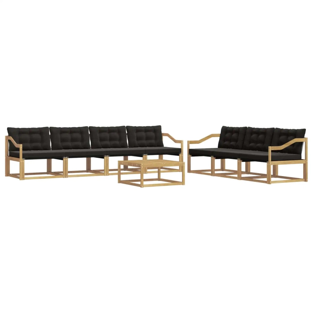 Set di divani da esterno 8 pcs Bianco e nero 3388502