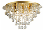 Plafoniera glamour London Crystal oro 46cm 5xE14 Reality