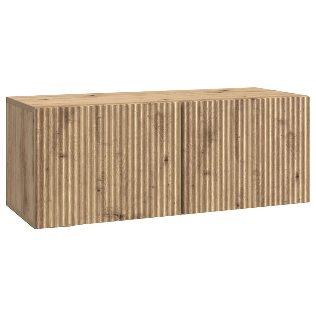 Mobile TV da Muro | Armadietto TV | Mobile Porta TV Rovere Artigianale 78,5 x 31 x 30 cm