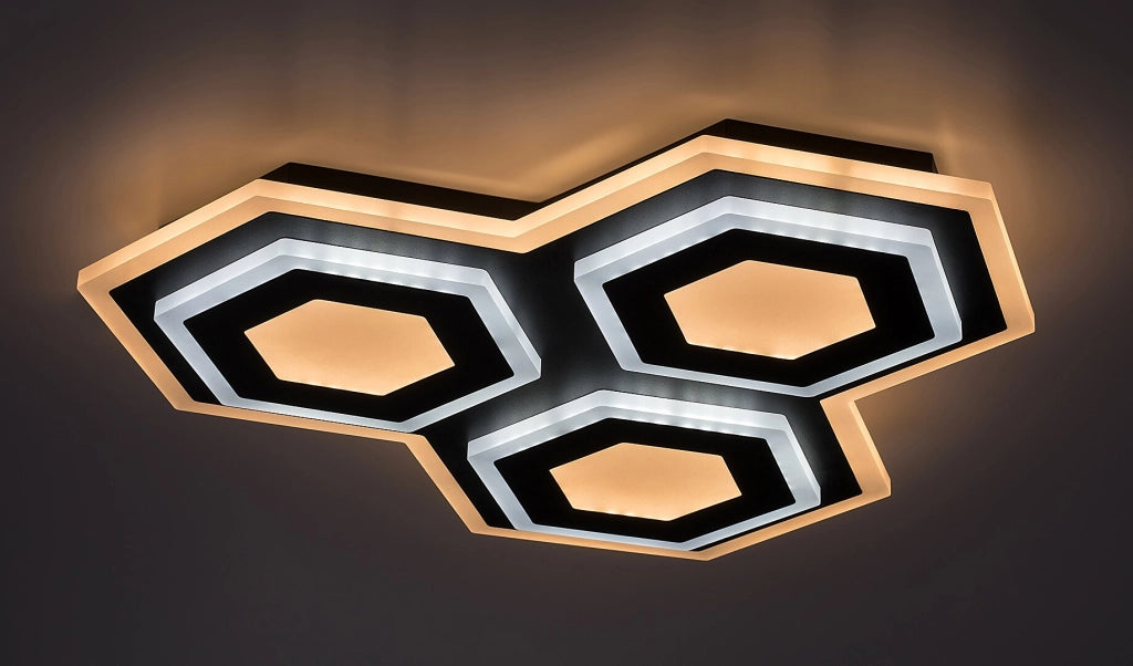 Plafoniera LED Rabalux Bitsi nera 43cm 72W telecom.