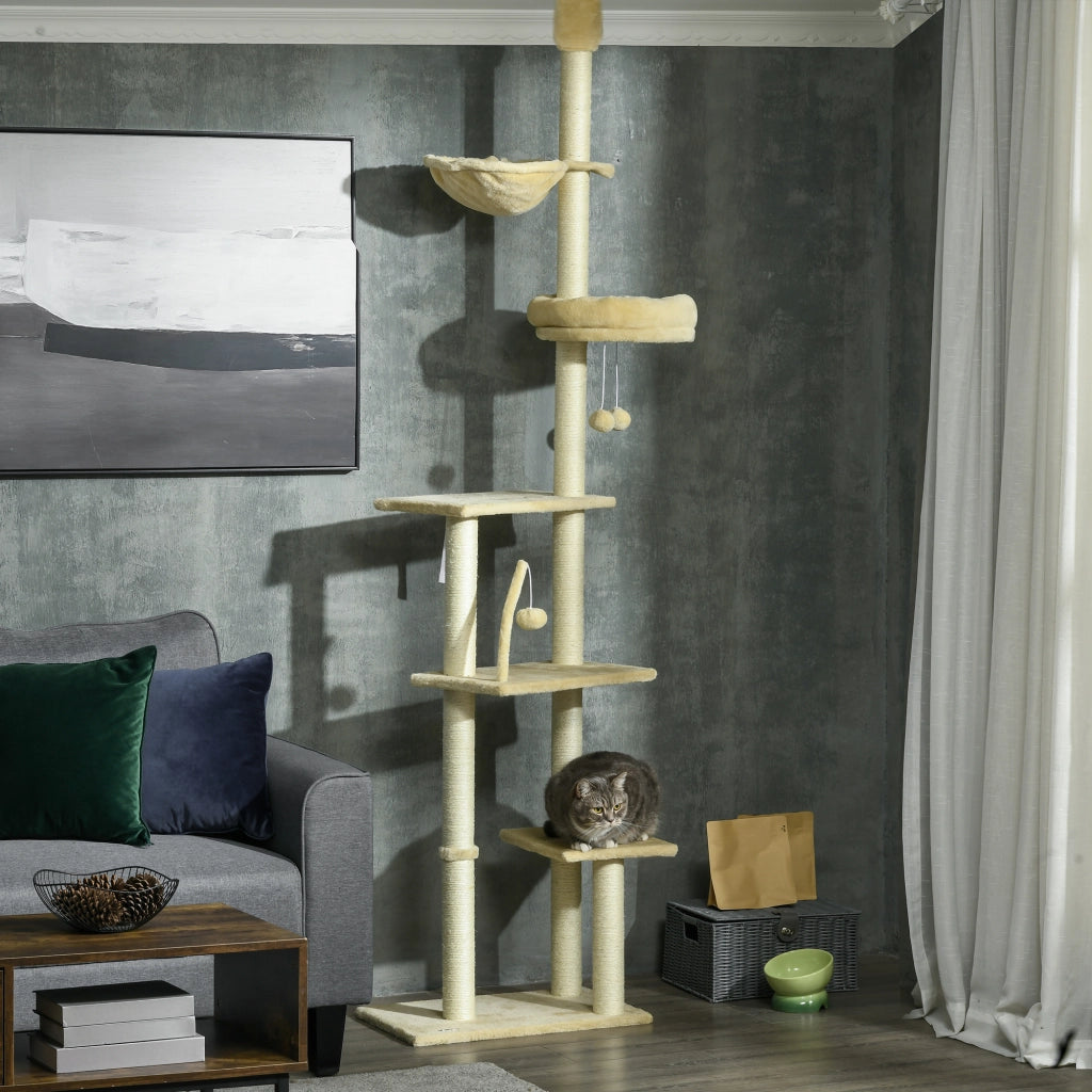 Albero per gatti ¨C Minimal ¨C Beige 230-250 cm