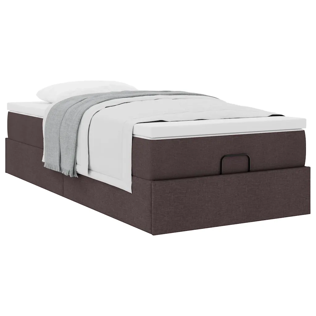 Struttura Letto Pouf con Materasso 100x200 cm in Tessuto 3311088