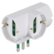 Adattatore sfalsato verticale S17+3 universale bianco