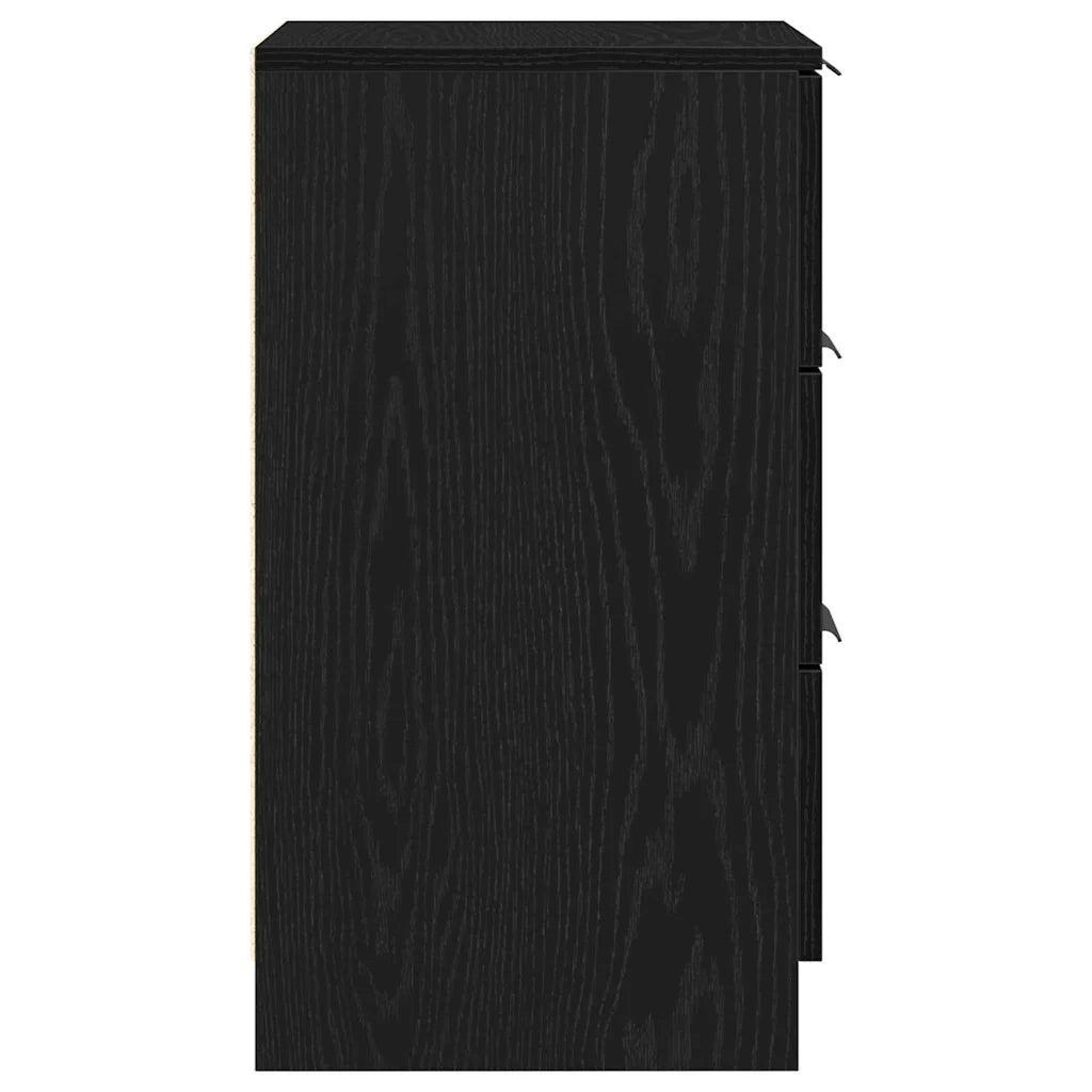 Armadio da Notte Rovere Nero 40 x 65 x 65 cm Legno multistrato 862767
