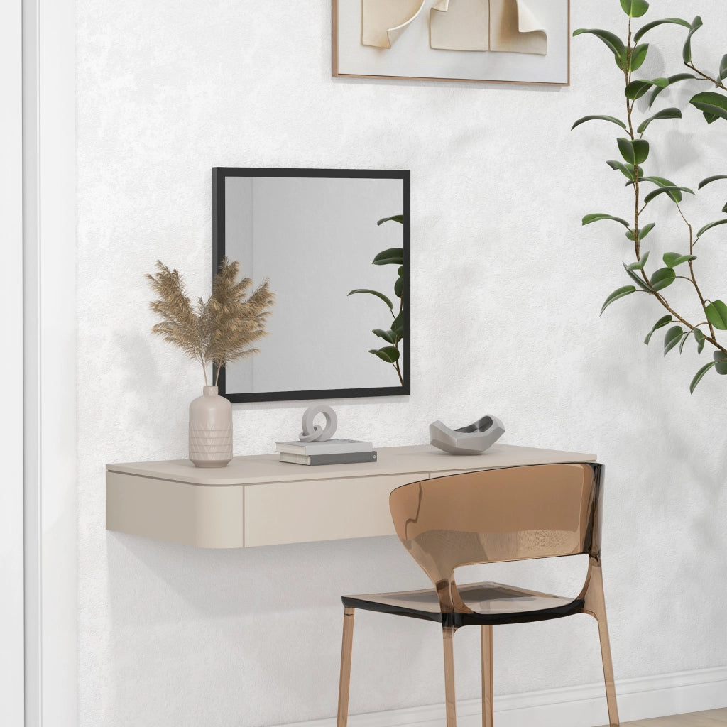 Specchio quadrato ¨C zephmum ¨C 50x50 cm nero legno