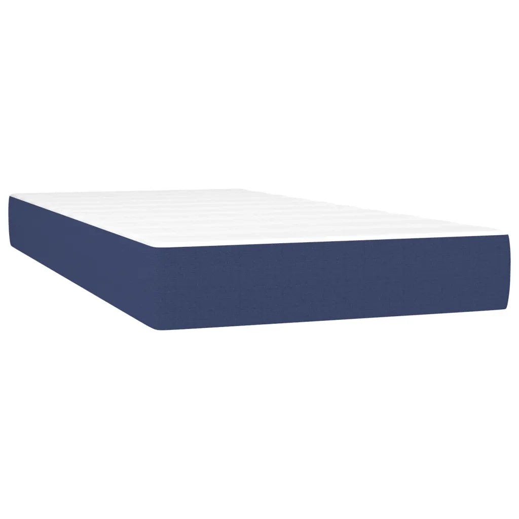 Letto a Molle Materasso e LED Blu 200x200cm in Tessuto 3138747
