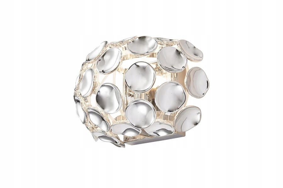 Applique da parete glamour cromata Ontario E14 40W Reality