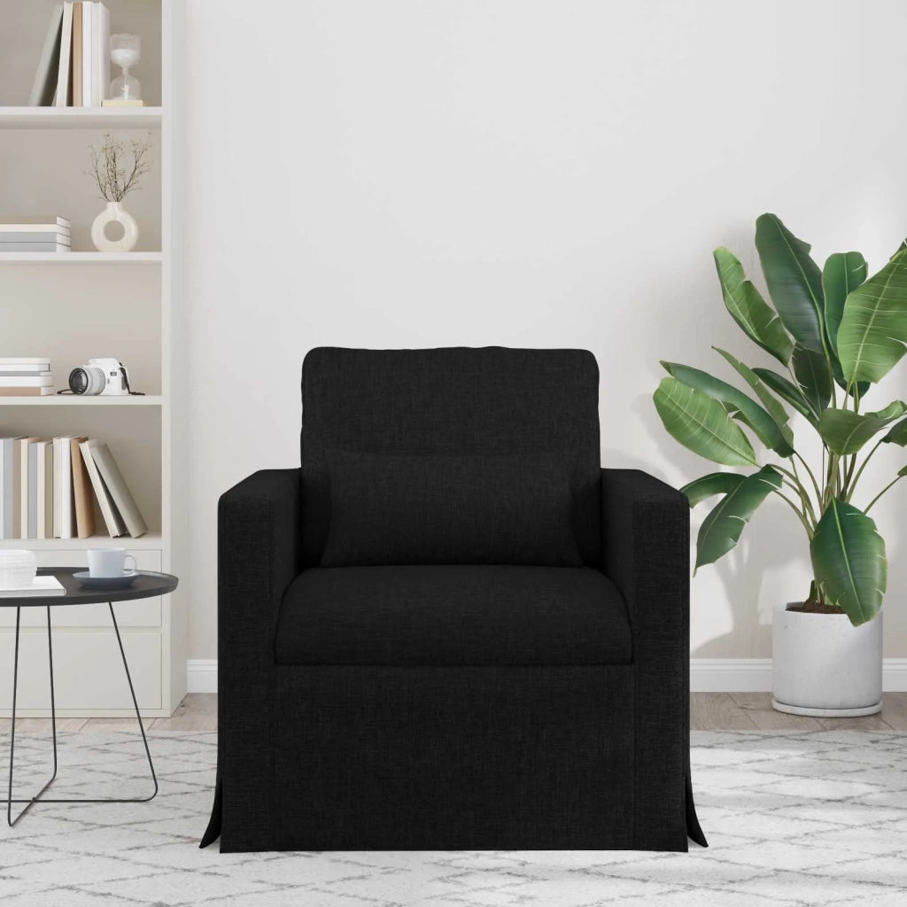 Divano Nero 78 x 78 x 80 cm Tessuto