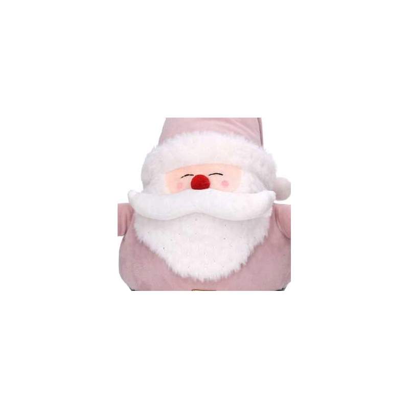 Fermaporta tessuto babbo natale rosa cm 23x13h22