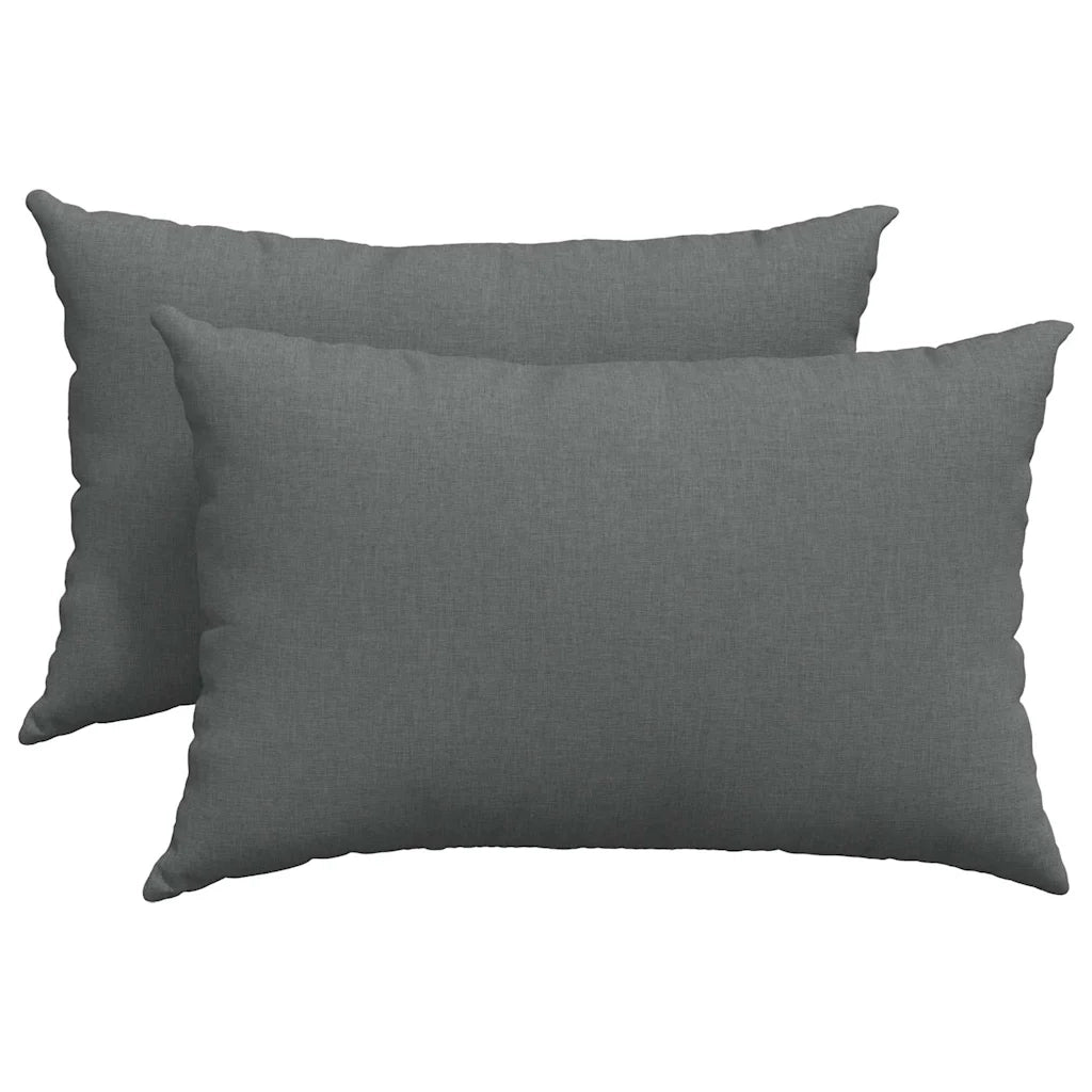 Cuscini da Divano 2 pcs Grigio scuro 60 x 40 cm Tessuto 42013654
