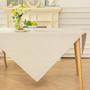 Tappeto da tavolo beige lavabile, 100x100cm Tappeti da tavolo di poliestere, impermeabile all'acqua con effetto lotus, resistente alle macchie per uso domestico, matrimoni, feste