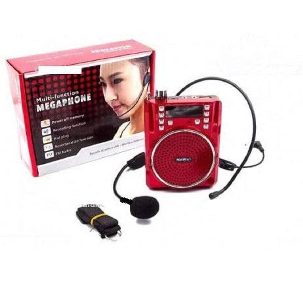 Trade Shop - Megafono K150 Multifunzione Con Megafono Usb Radio Cuffie Vivavoce Microfono -