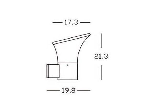 Applique In Alto E27 linea belen alluminio