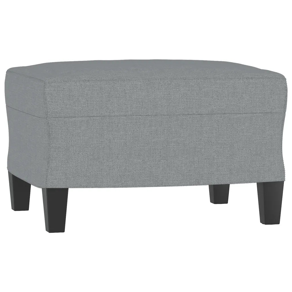 Poltrona | Sedia Relax con Poggiapiedi Grigio Chiaro 60 cm in Tessuto