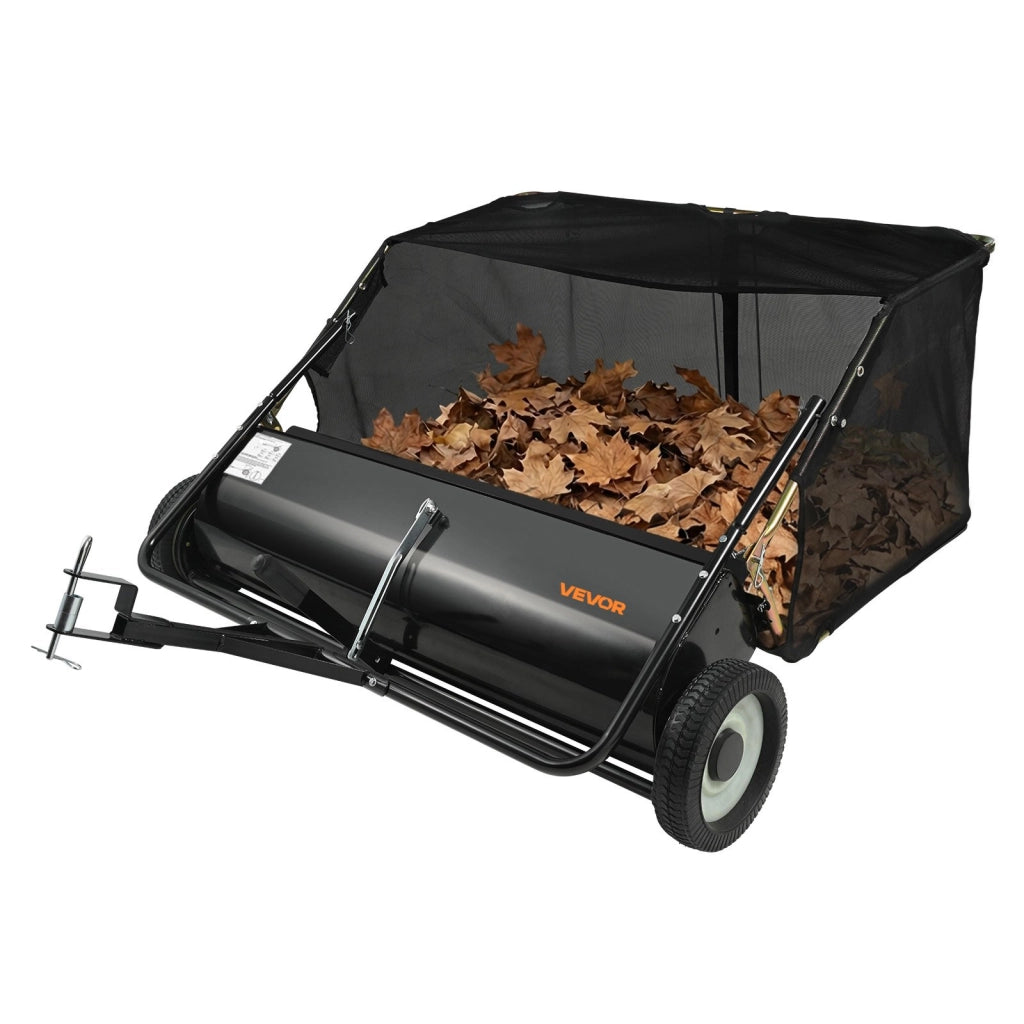 TC5001E Spazzatrice da Giardino Trainata per Prato e Foglie, Larghezza 111,8 cm, Capacità 0,7 m³, Altezza Regolabile, Nero