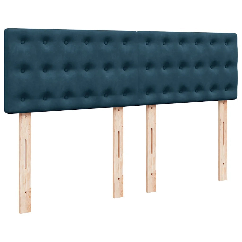 Giroletto a Molle con Materasso Blu 160x200 cm in Velluto 3287798