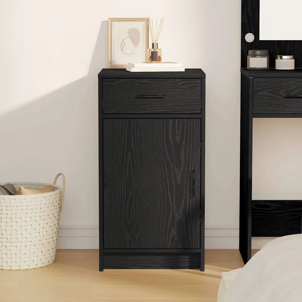 Credenza Rovere Nero 40 x 40.5 x 75 cm Legno multistrato 865065