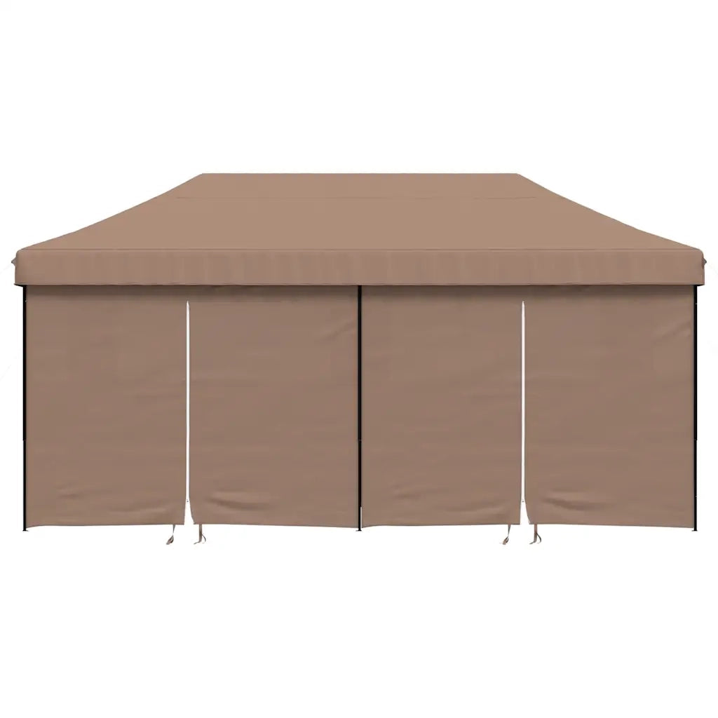 Tendone per Feste Pieghevole Pop-Up con 4 Pareti Marrone 4004956