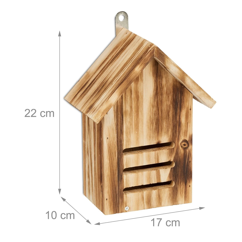 Hotel per insetti rifugio sospeso giardino apertura facile 25 x 15 x 10 cm in legno naturale 13_0015270