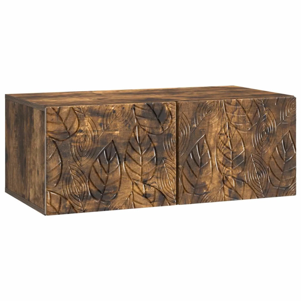 Mobile TV da Muro | Armadietto TV | Mobile Porta TV 59,5 x 31 cm Rovere Fumo