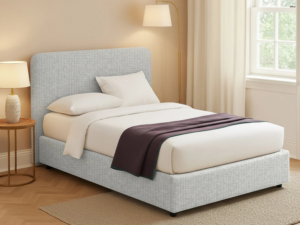 Wigan, Letto Matrimoniale Sfoderabile Made in Italy, Grigio Chiaro