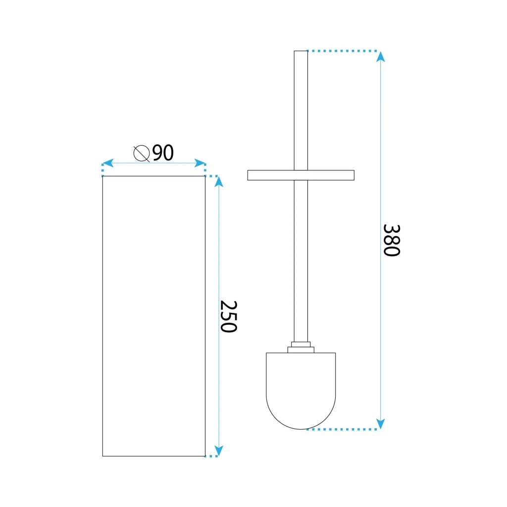 Spazzola Per Wc Mettalico B106 Chrome