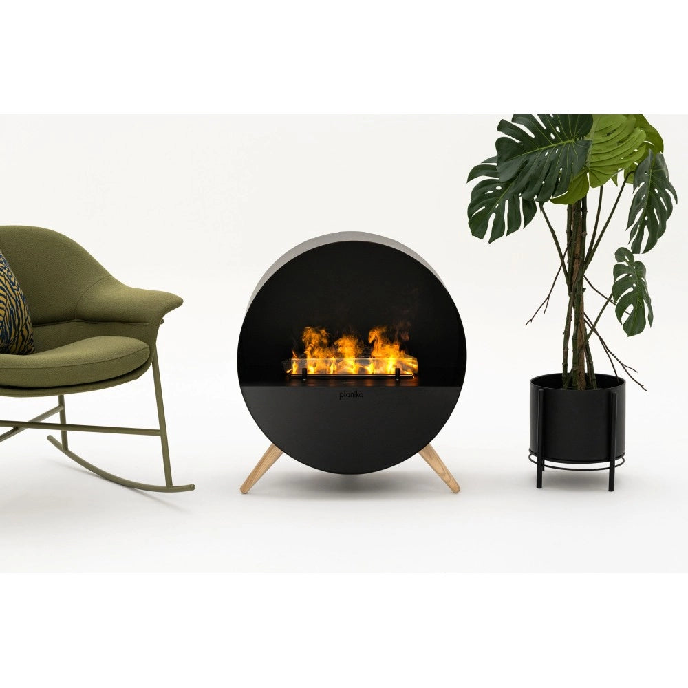 Planika - Camino a Vapore Acqua Misty Effetto Fiamma Realistica con Tecnologia Optimyst, Controllo Remoto, Design Moderno
