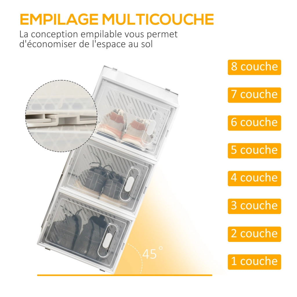 Armadio modulare a cubi ¨C Minimal ¨C 8 cubi, bianco e trasparente