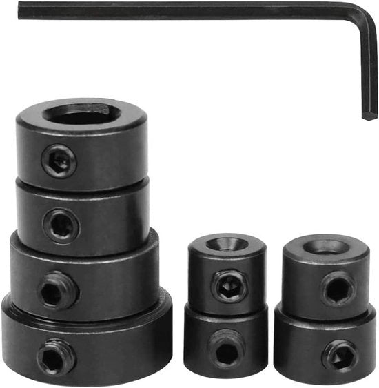 Stop di profondità 8 pezzi - Limitatori di profondità - Acciaio di carbonio - Corrosione resistente - Resistente al calore - Precisione di profondità precisa. - Limitatore di profondità per trapano