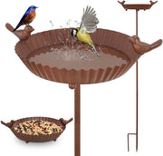 Vogalbad Vogalbassin 122 cm x ∅24 cm Voederbak Drinkplaats In piedi o appeso a un palo da giardino, Grande stazione di acqua per uccelli selvatici resistente al gelo e invernale.