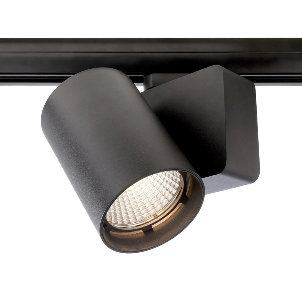 Faretto binario trifase LED 33W dimmerabile alta resa proiettore track luce orientabile illuminazione negozio vetrina RA90 NERO 3000K