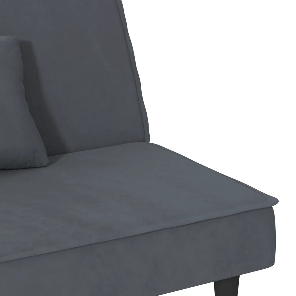 Divano letto | Sof¨¤ letto | Letto singolo Grigio Scuro in Velluto
