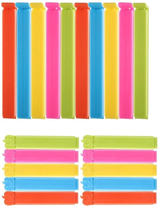 Clip per contenitore in plastica per alimenti 50 pezzi - 7/11 cm - Stabilità elevata