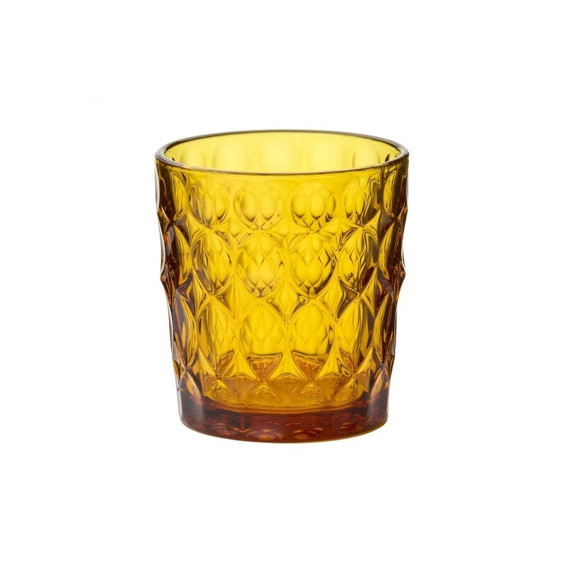 Bicchiere in vetro Vanity Giallo Zafferano