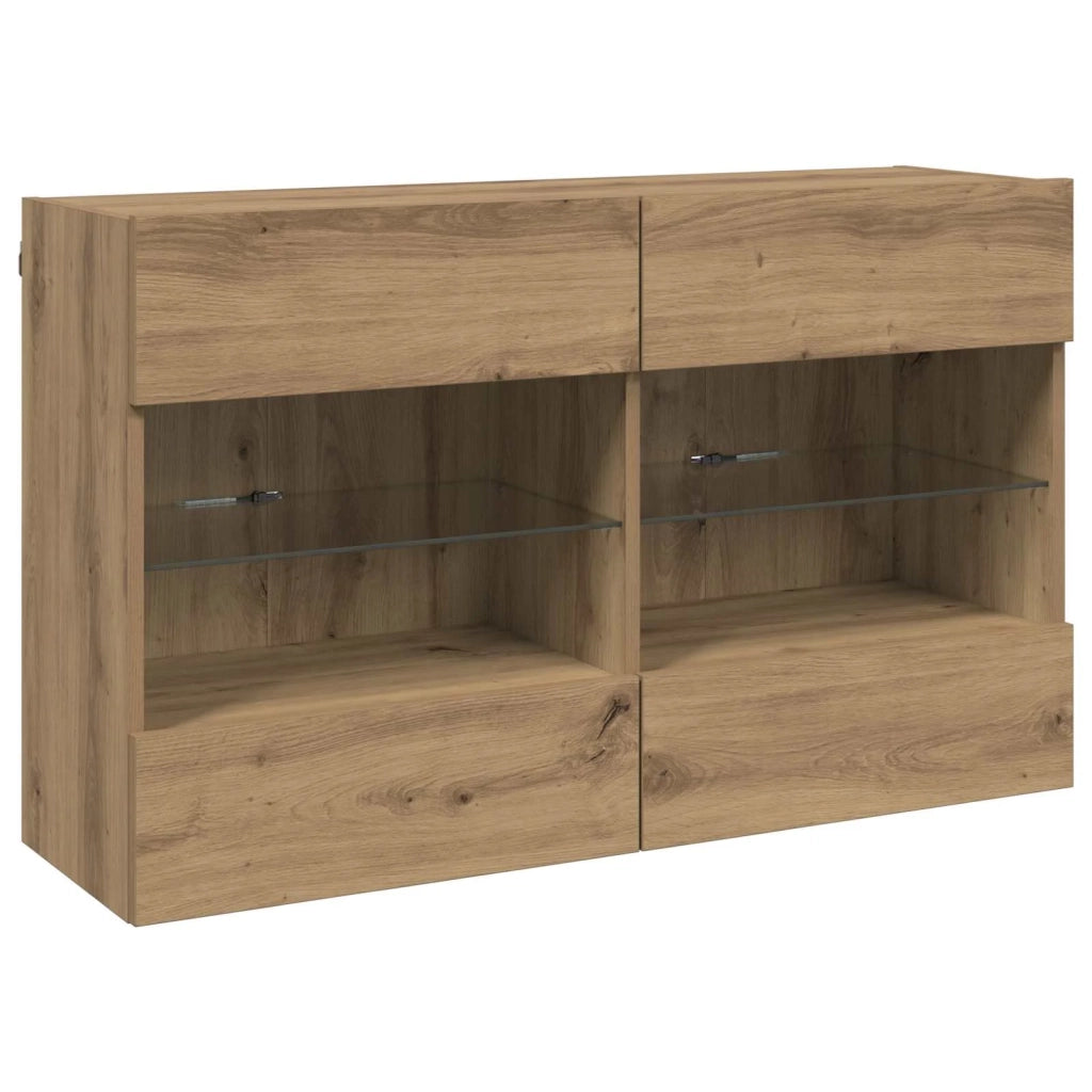 Mobile TV da Parete | Armadietto TV | Mobile Porta TV Rovere artigianale 98,5 x 30 x 60,5 cm