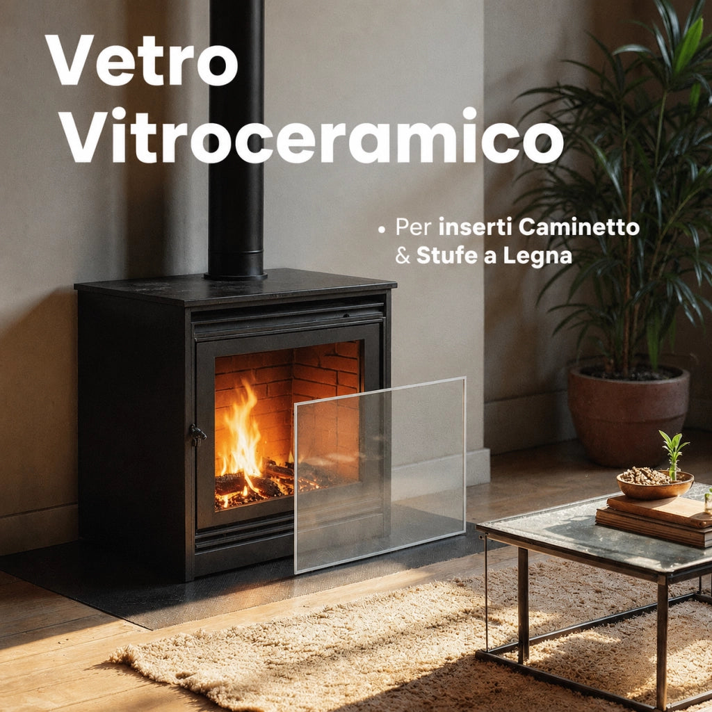 687 x 501 x 4 mm - Vetro per stufa a legna - vetro camino di ricambio - vetro per caminetto resistente al fuoco - France Vitre